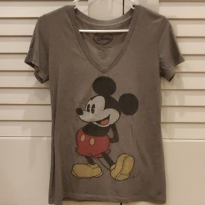 Disney Mickey Gray Tee Tshirt - Medium
